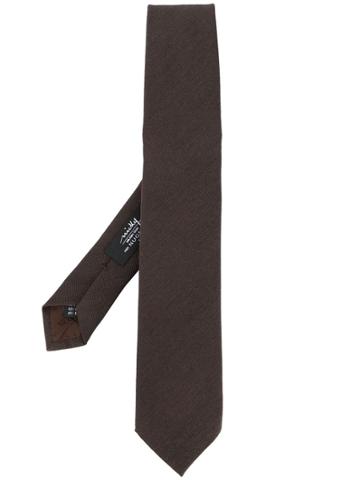 Nicky Ribbed-effect Tie - Brown