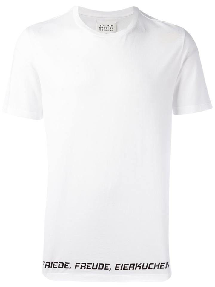 Maison Margiela Printed Hem T-shirt - White