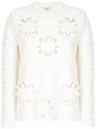 Fendi Cut Out Details Sweater - White
