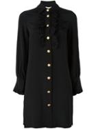 Paul & Joe Plain Shirt Dress, Women's, Size: 40, Black, Silk