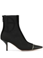Giorgio Armani Kitten Heel Boots - Black