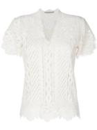 Ermanno Scervino Cut Out Lace Blouse - Nude & Neutrals