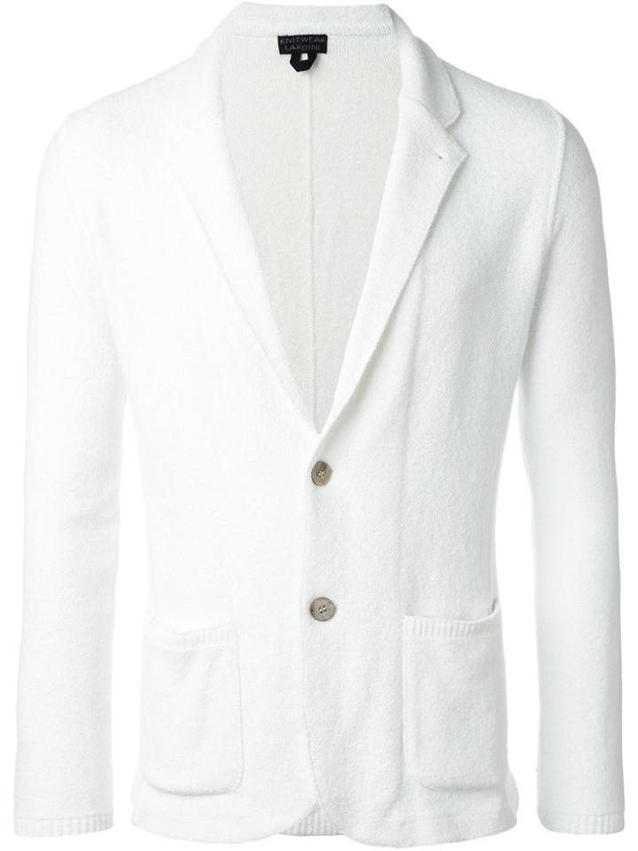 Lardini Notched Collar Cardigan