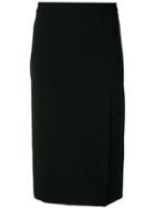 P.a.r.o.s.h. Pencil Skirt With Side Slit - Black
