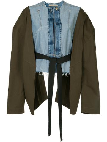 Ll By Litkovskaya Twisted Bomber Jacket - Blue