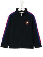Gucci Kids Contrast Stripe Jacket, Toddler Boy's, Size: 5 Yrs, Blue