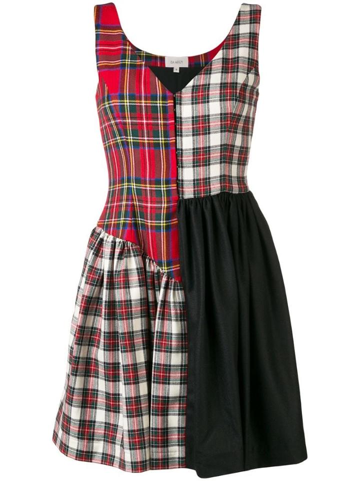Isa Arfen Check Mix Mini Skirt - Red