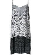 Adam Lippes Ocelot Velvet Insert V-cami Top - Black