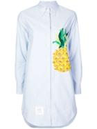 Thom Browne Pineapple Oxford Shirt Dress - Blue