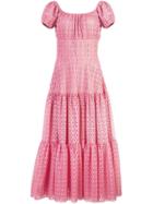 Michael Kors Collection Floral Lace Ruffled Dress - Pink