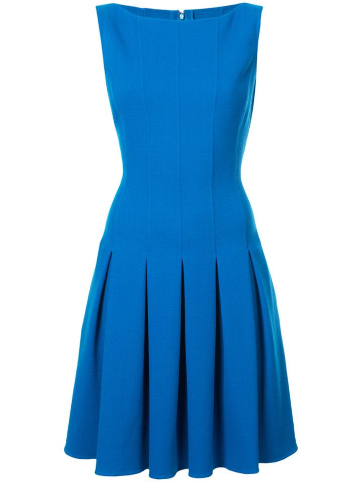 Oscar De La Renta Sleevless Shift Dress - Blue