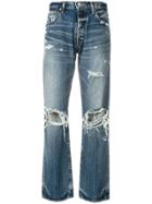 Moussy My Tyler Distressed Jeans - Blue