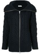 Self-portrait Long Cable Knit Cardigan - Blue