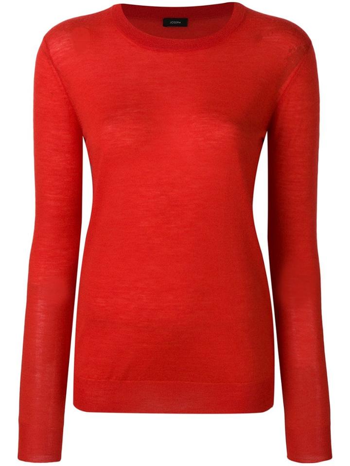Joseph Cashmere Fitted Sweater - Red
