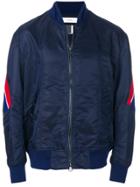 Facetasm Side Stripe Bomber Jacket - Blue