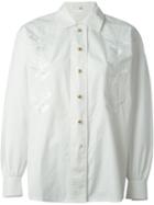Escada Vintage Embroidered Shirt, Women's, Size: 34, White