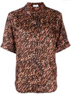 Sandro Paris Loose-fit Printed Shirt - Brown