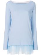 P.a.r.o.s.h. Tulle Layered Top - Blue