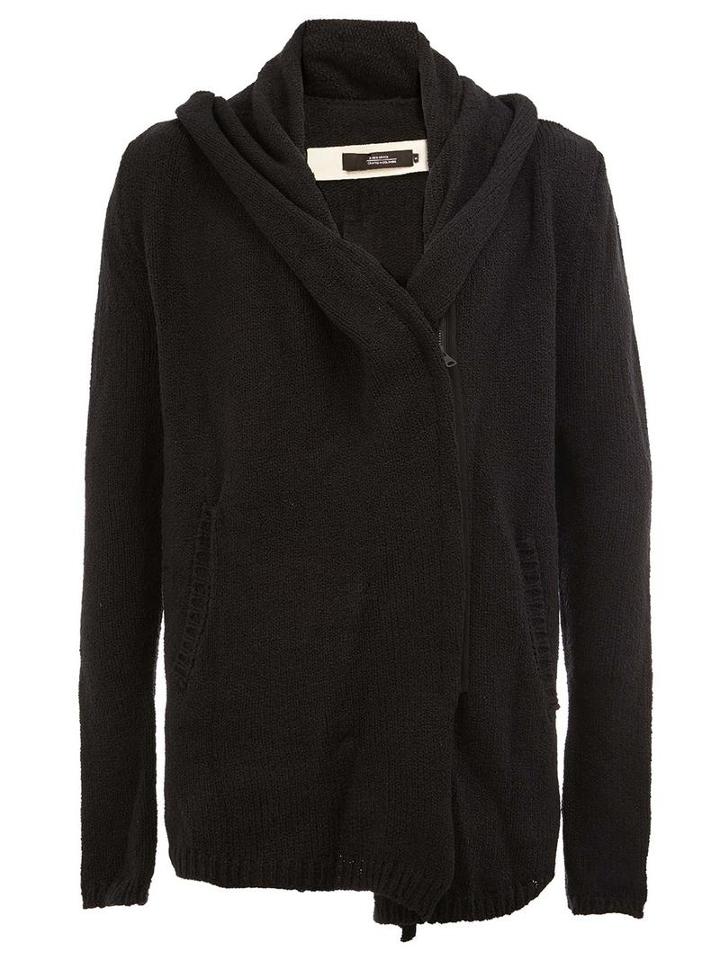 A New Cross Zipped Cardigan, Men's, Size: Small, Black, Cotton/rayon/wool