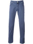 Jacob Cohen Plain Chinos, Men's, Size: 33, Blue, Cotton/spandex/elastane