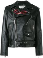 Valentino Love Blade Embroidered Leather Jacket - Black