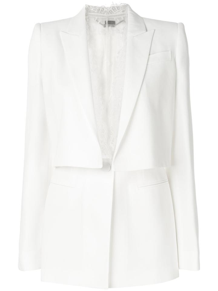 Alexander Mcqueen Sarabande Lace Box Jacket - White