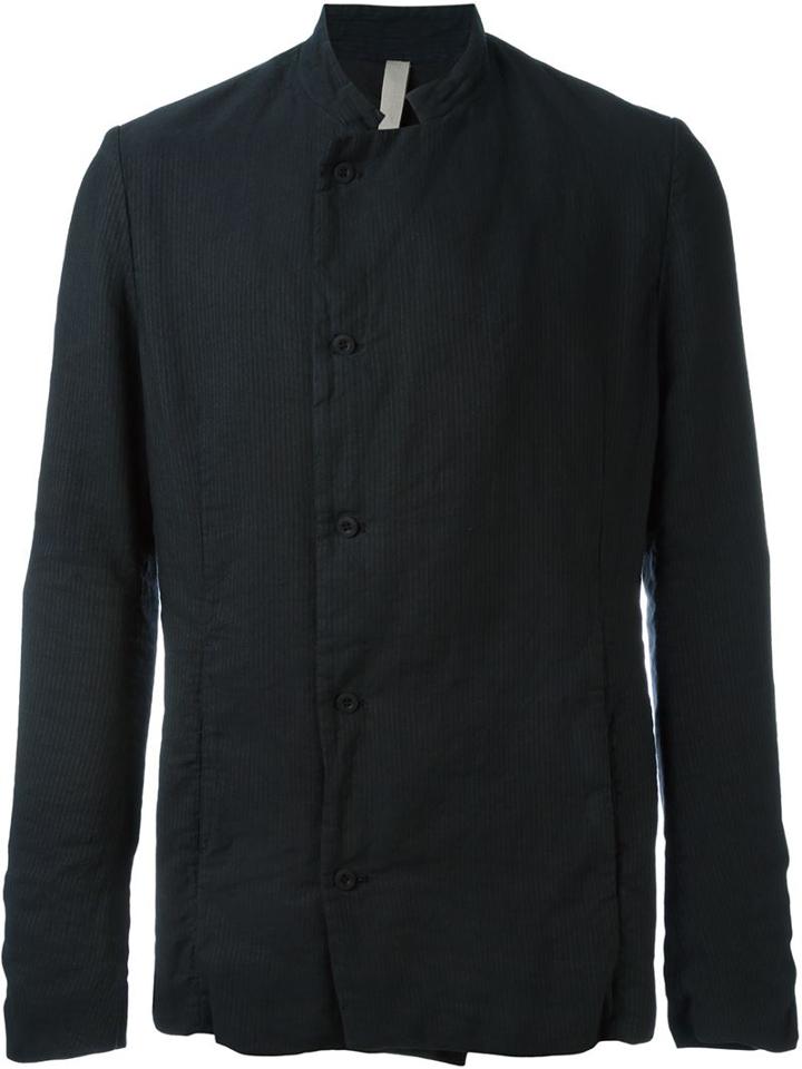 Poème Bohémien Mandarin Neck Blazer, Men's, Size: 48, Black, Cotton/linen/flax/polyester