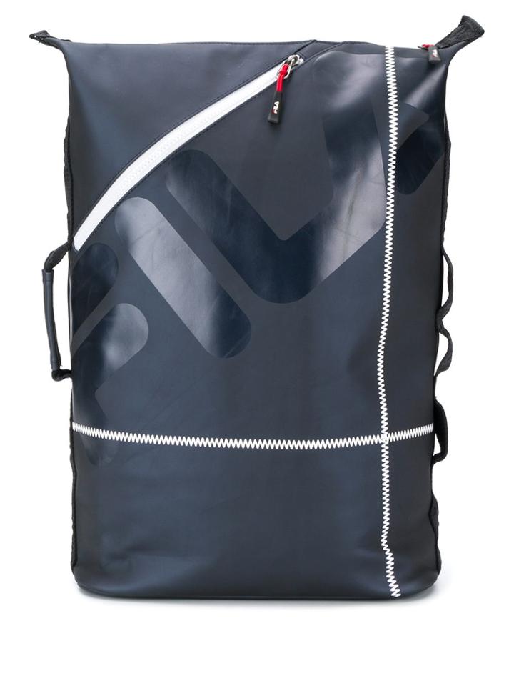 Fila Structured Logo Backpack - Blue