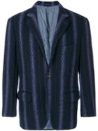 Comme Des Garçons Pre-owned Striped Jacket - Blue