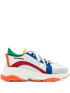 Dsquared2 Lace-up Panelled Sneakers - White