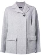 Joseph Fitted Jacket, Women's, Size: 42, Grey, Wool/cashmere/viscose
