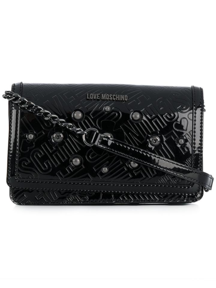 Love Moschino Studded Front Mini-bag - Black
