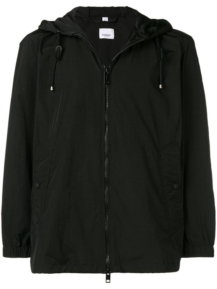 Burberry Zip-up Windbreaker Jacket - Black