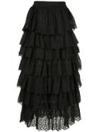 Sir. Florrié Embroidered Maxi Skirt - Black