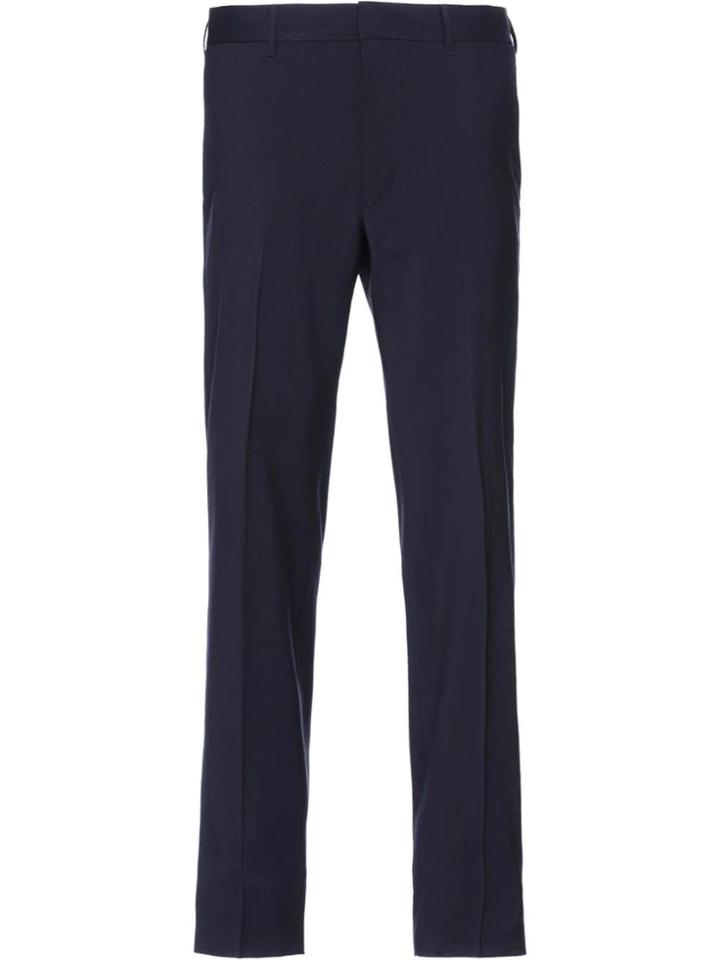 Prada Wrinkle-free Wool Trousers - Blue