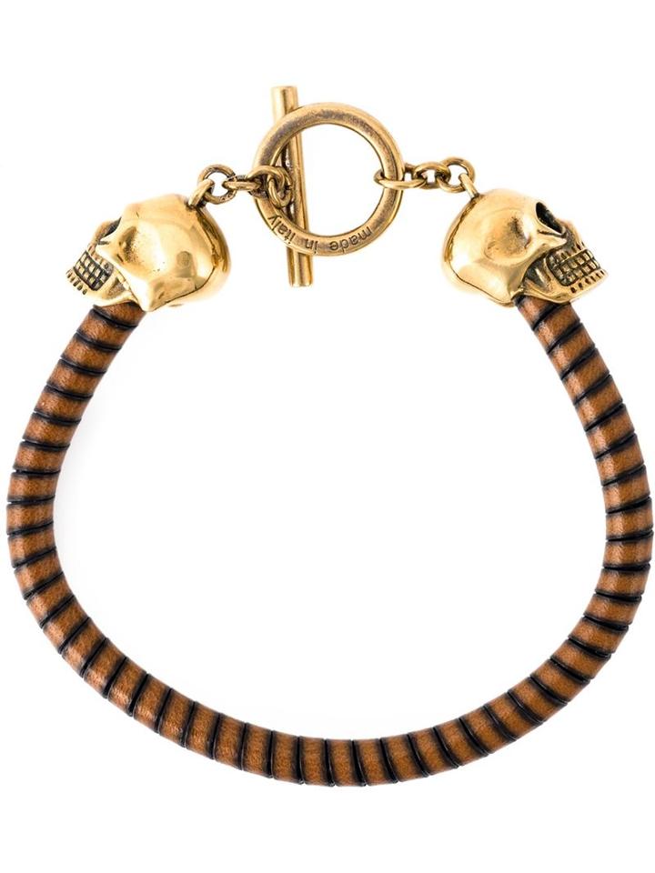 Alexander Mcqueen T Bar Skull Bracelet