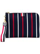 Thom Browne Banker Stripe Small Gusset Folio - Blue