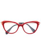 Miu Miu Eyewear Cat Eye Sunglasses - Red