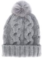 Woolrich Pom Pom Knitted Hat - Grey