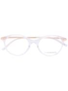 Boucheron Eyewear Oval Frame Glasses - White
