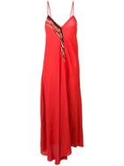 Giacobino Embellished Maxi Dress - Red