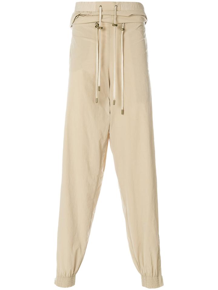 Y / Project Drawstring Detail Track Pants - Brown