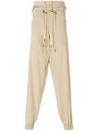 Y / Project Drawstring Detail Track Pants - Brown