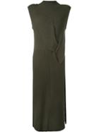 Rag & Bone Shoulder Detailing Ribbed Dress, Women's, Size: Medium, Green, Silk/merino