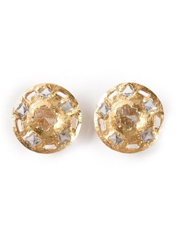 Claude Montana Vintage 'art' Earrings - Metallic