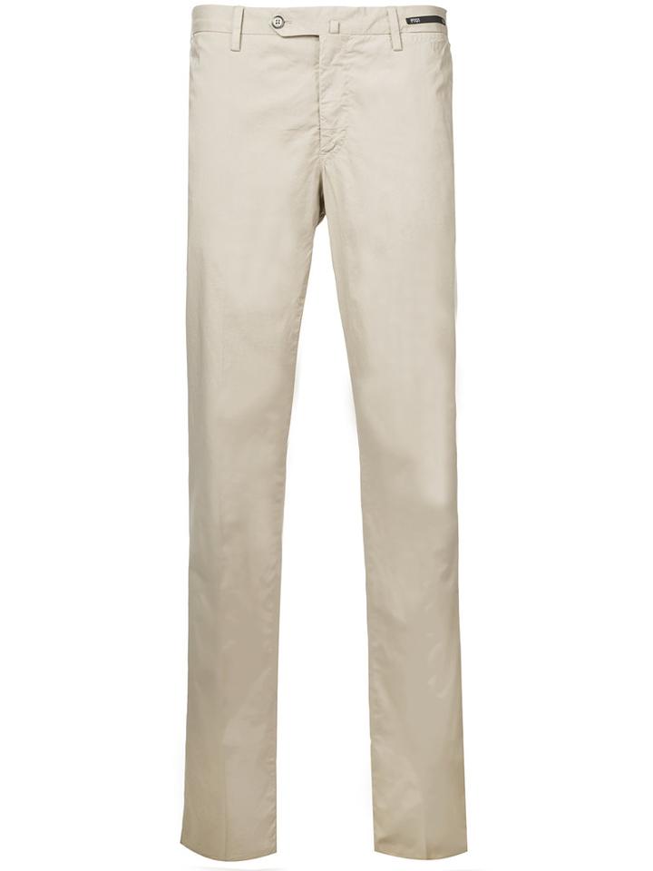 Pt01 Super Slim Chino Trousers, Men's, Size: 44, Brown, Cotton/elastodiene