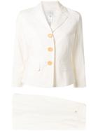 Céline Pre-owned Flared Skirt Suit - White
