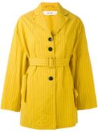 Damir Doma - Jena Belted Coat - Women - Cotton/polyamide/polyimide - M, Yellow/orange, Cotton/polyamide/polyimide