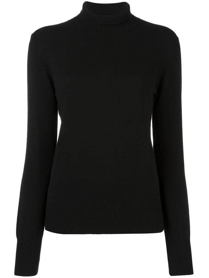 Joseph Roll Neck Jumper, Women's, Size: Large, Black, Wool