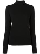 Joseph Roll Neck Jumper, Women's, Size: Large, Black, Wool